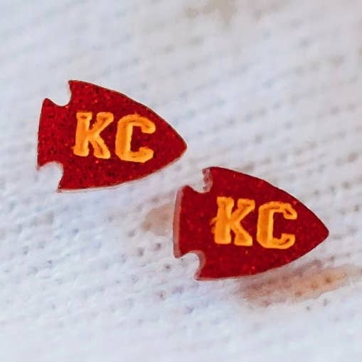 KC Arrowhead Stud Earrings for wholesale by Golden Rae Wholesale