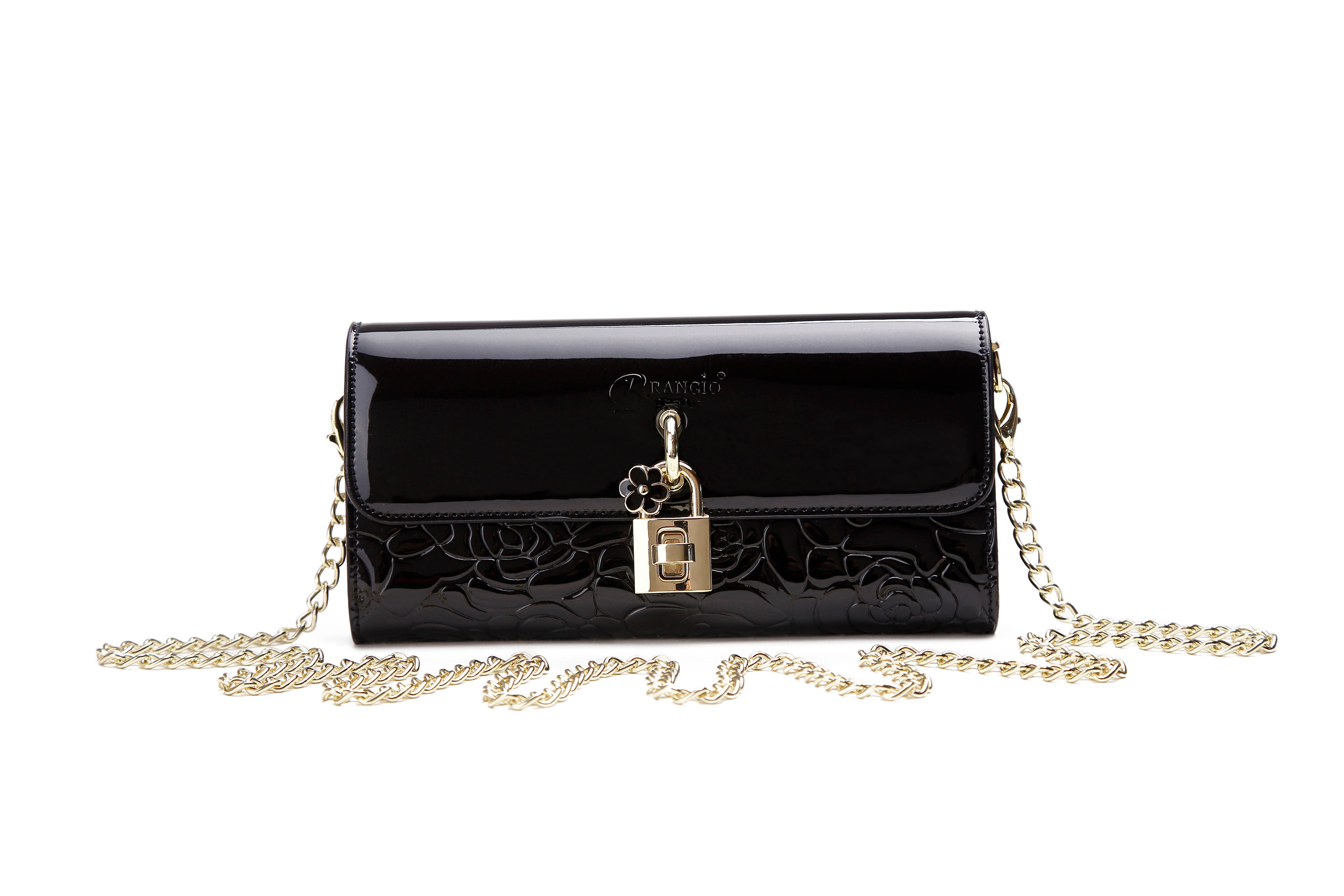 Brangio (Italy) Company Inc. - Vendita all'ingrosso Pochette - Donna - Brangio Italy Elegante Pochette e Portafoglio in Pelle Verniciata3