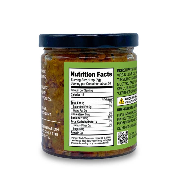 Pure Indian Foods - Wholesale Pickled vegetables - Indian Raw Mango Pickle - Limited Edition, Seasonal - 9 oz4