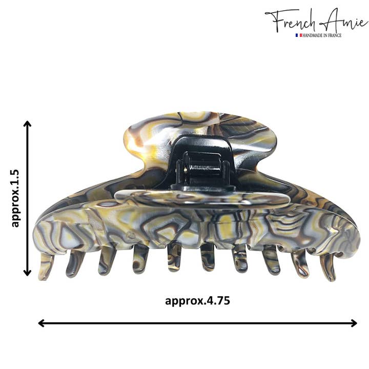 Parcelona - Wholesale Hair Clip - Women's - French Amie Contour Large 4 ¾” Celluloid Handmade Jaw Hair Claw Clip for Women40
