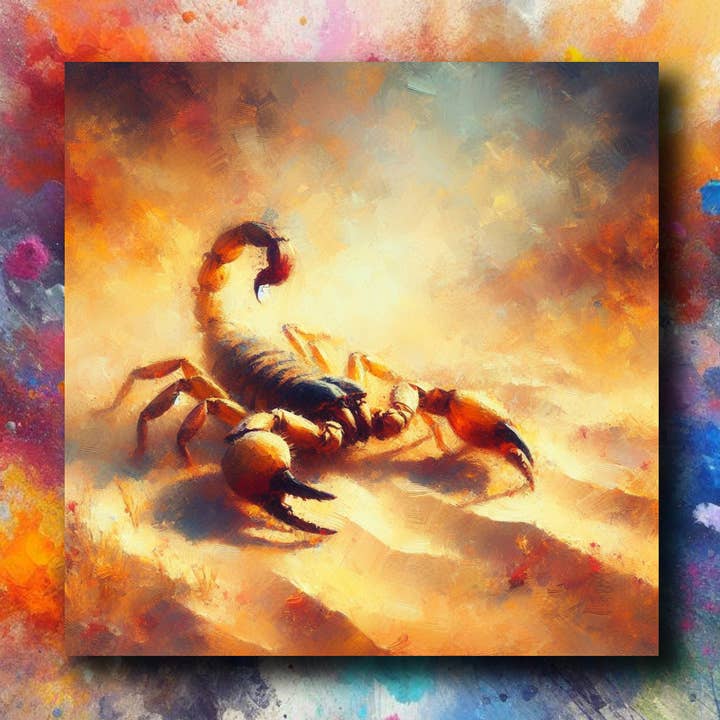 Aimant de réfrigérateur scorpion 55 x 55 mm pour la vente par frostedgrey