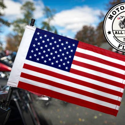 All Brands LLC - Wholesale Flag - American 6x9 Motorcycle Biker Flag2