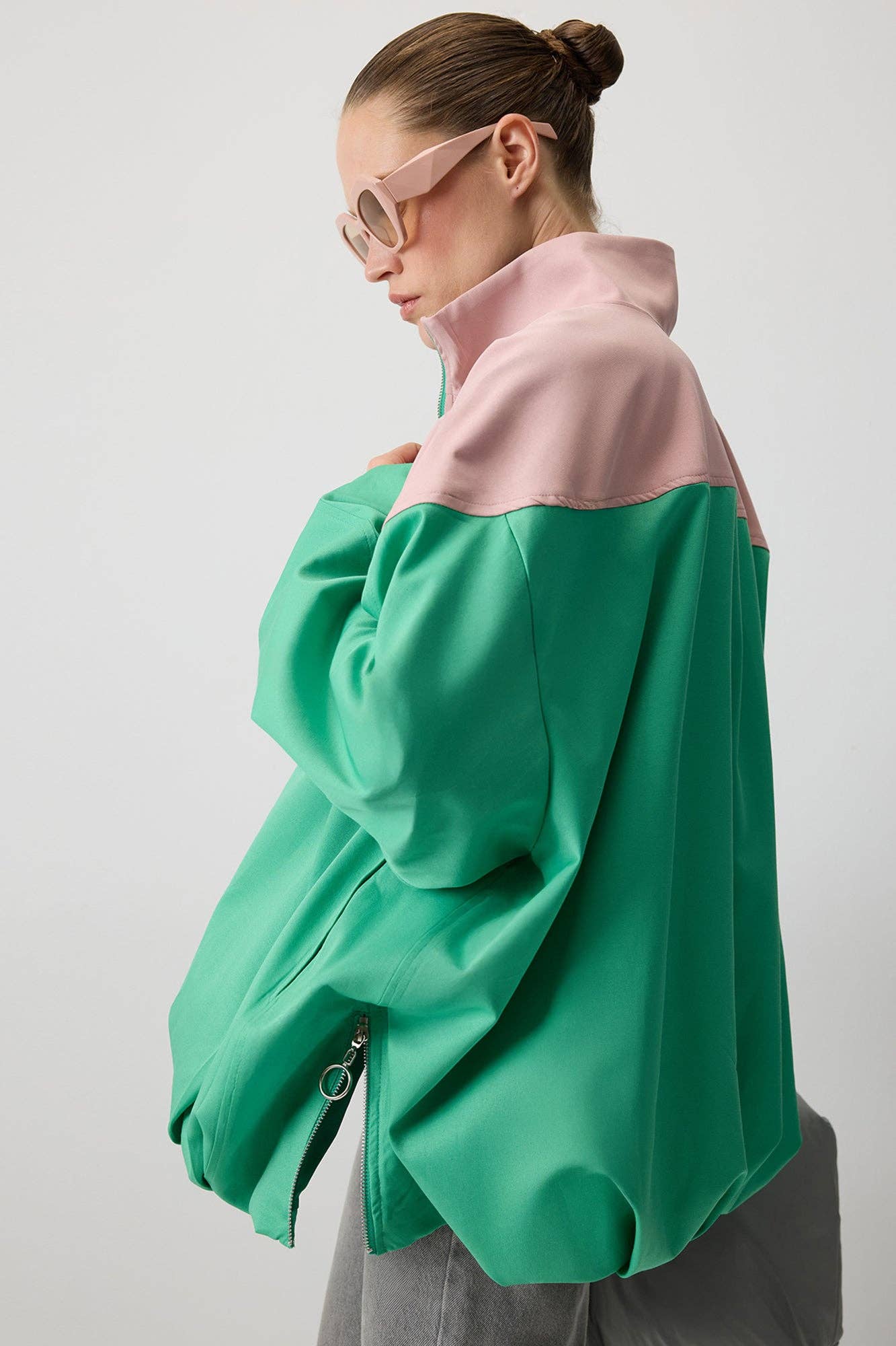 Yeşil GEVOERDE LINNEN BALLONJAS voor groothandel op Faire3