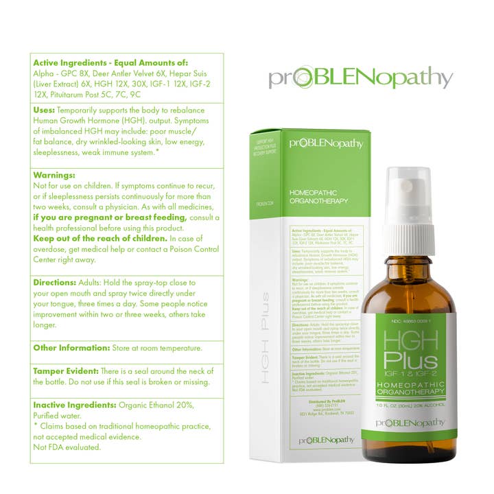 proBLENopathy - Wholesale Oral Supplement/Vitamin - H G H plus IGF-1 & IGF-2 Growth Hormone Support Spray5