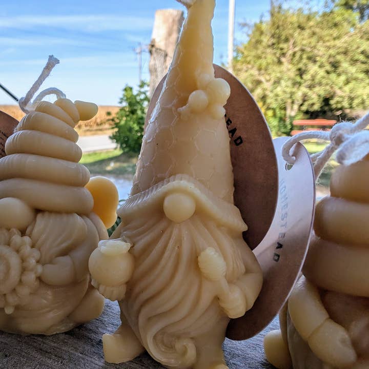 The Holton Homestead - Wholesale Novelty Candle - Beeswax Honey themed Gnome Candles