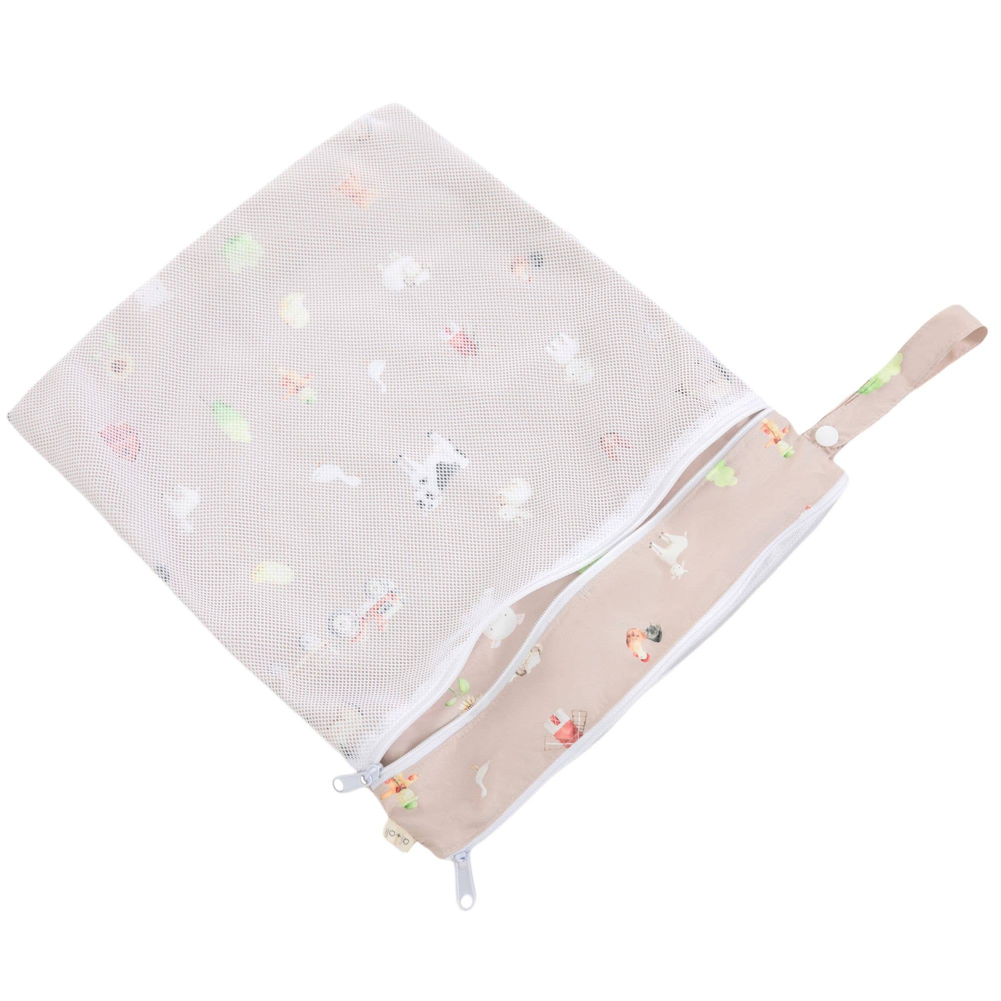 Ali+Oli - Vente Sac étanche - Enfant et bébé - Sac humide/sec à double compartiment avec poche en mesh (Ferme)5