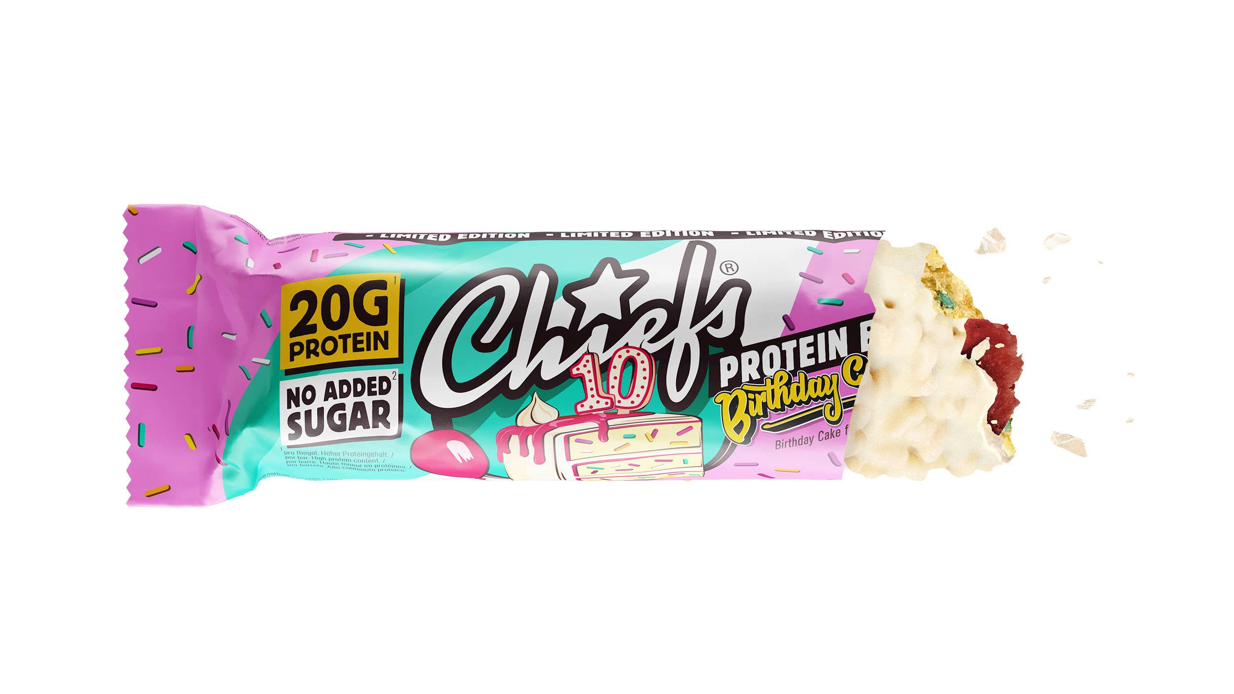 Chiefs – Großhandel Snack-Riegel – Chiefs Protein Bar Birthday Cake 55g2