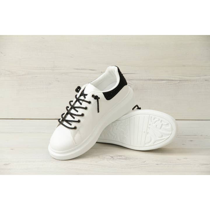 Top Staka – wholesale Lifestyle trainers – Women′s – A2373Women Fashion Glitter Crystal lace up Platform Sneakers7