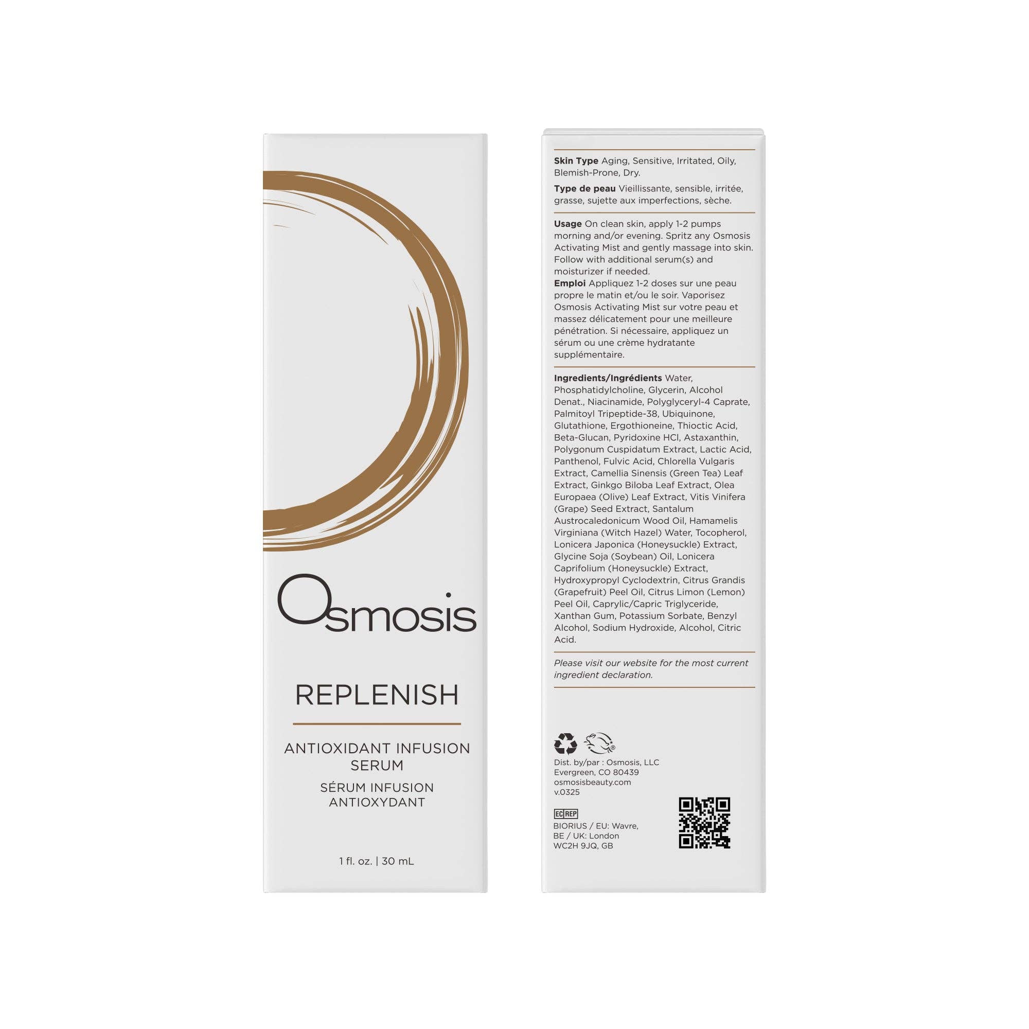 Osmosis - Wholesale Facial Serum/Concentrate - Replenish1