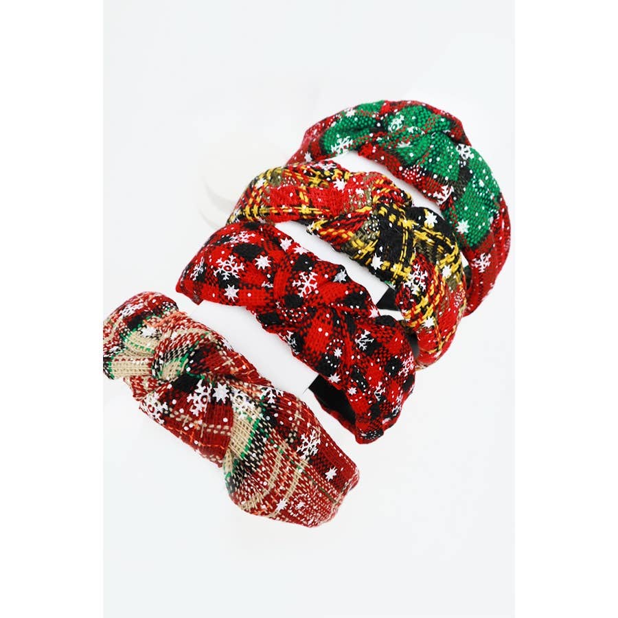 MIX COLOR Christmas Theme Knotted Headbands for wholesale on Faire6