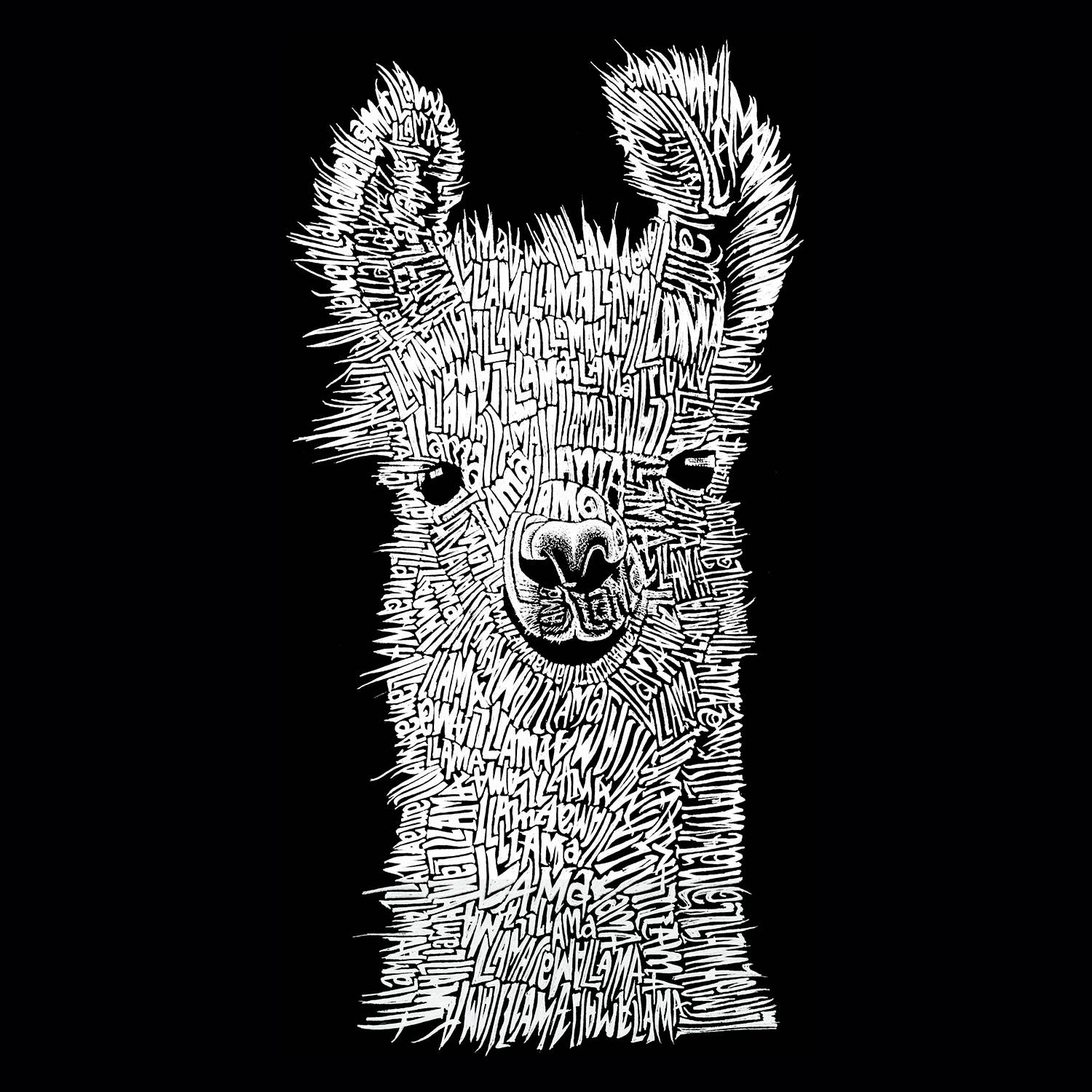 LA Pop Art - Wholesale Screen Printed T-Shirt - Kids - Girl's Word Art T-shirt - LLAMA1