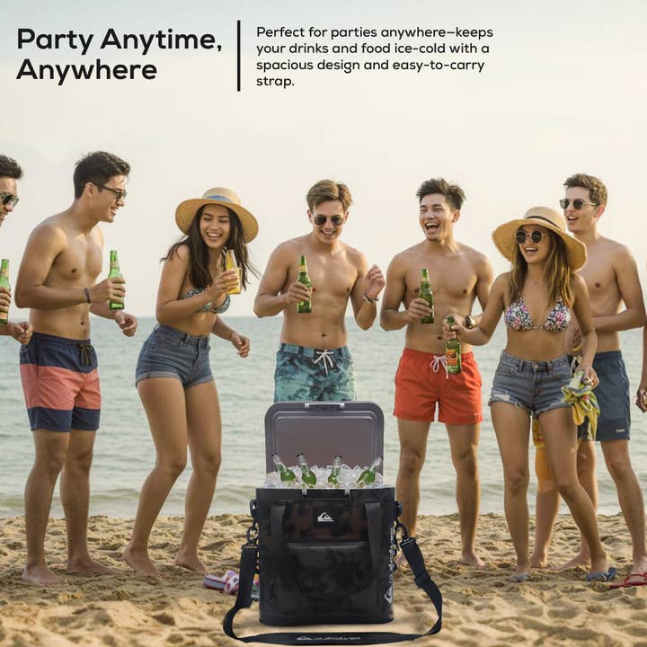 Quiksilver Hydration - Wholesale Cooler/Cooler Bag - Coastal Collection Zipperless Box Cooler 6