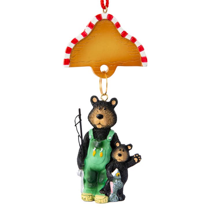 Fishing Bears Ornament for wholesale by Mother Moose Gifts