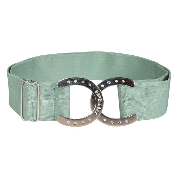 Dapplebay Horse Shoe Elastic Belt-Dusty Teal for wholesale by Dapplebay