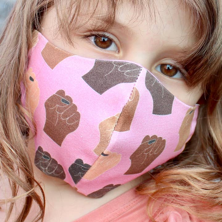 Black Lives Matter Child Face Mask BLM face mask children for wholesale by Rainbow Kiddo