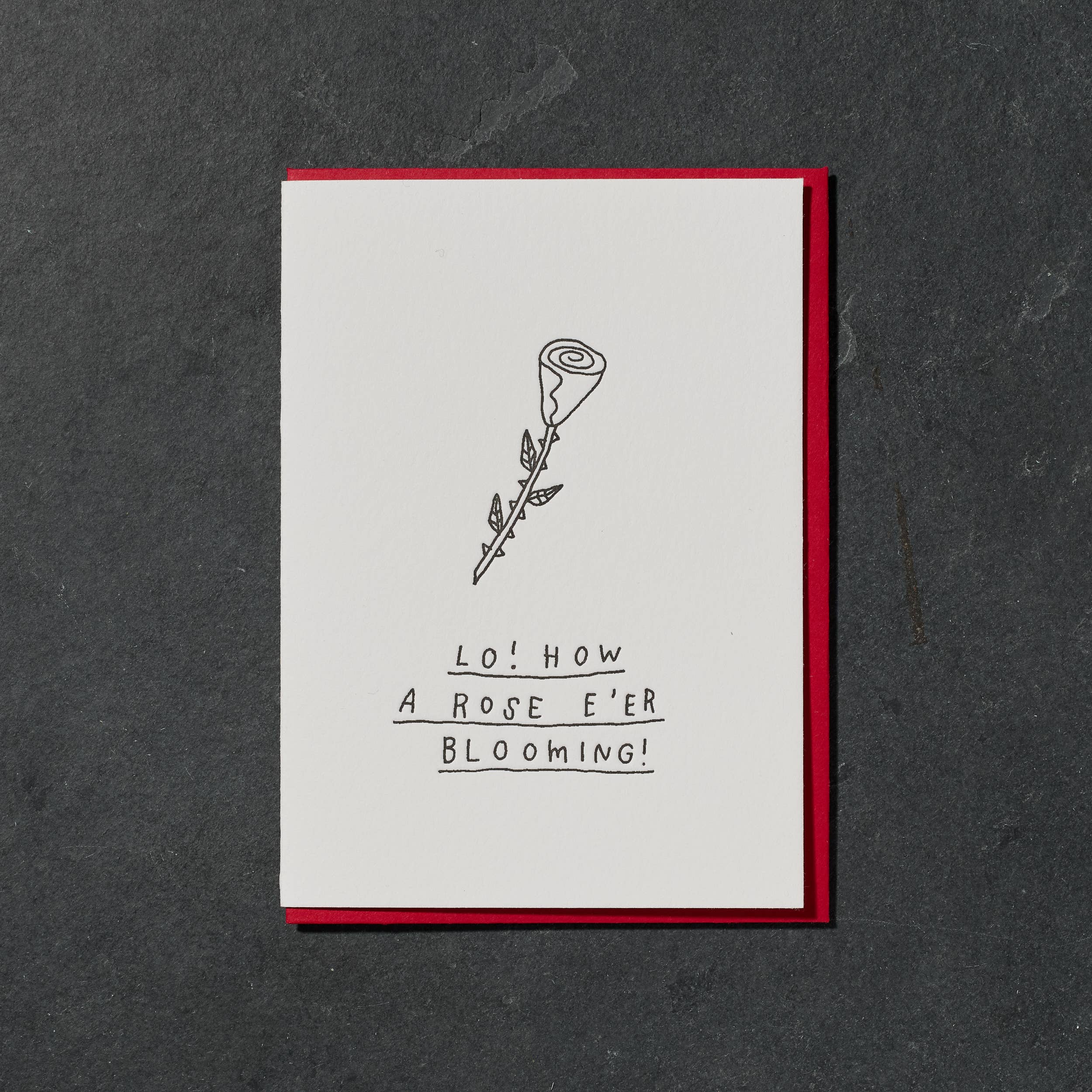 Etc. Letterpress - Wholesale Season's Greetings Card - Lo! How a Rose E’er Blooming Holiday Card0