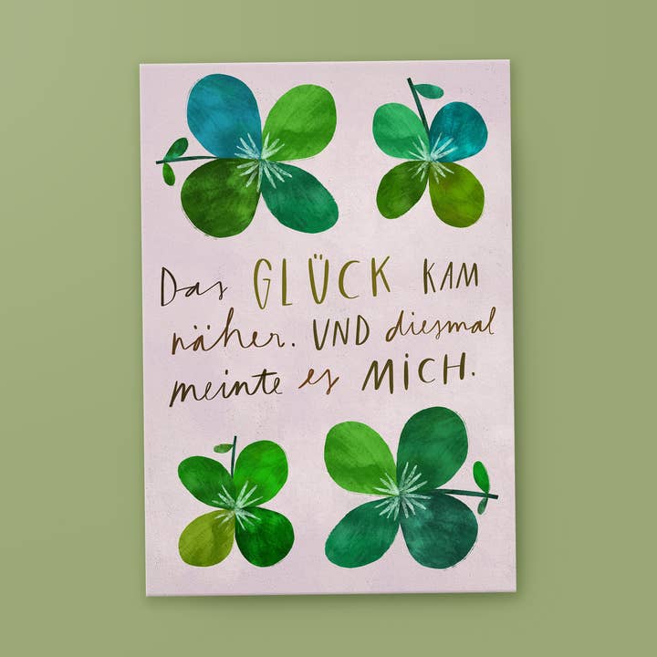 Postcard "Happiness" for wholesale by franzizo nachhaltige papeterie