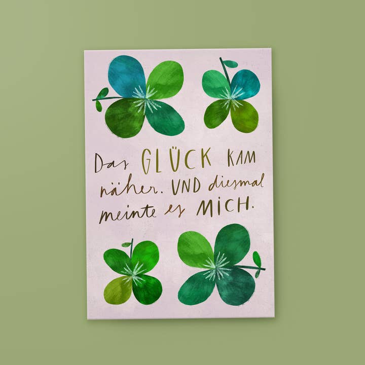 Postcard "Happiness" for wholesale by franzizo nachhaltige papeterie