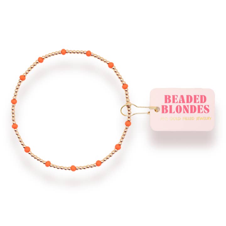 Orange Dainty Poppi Armband für den Großhandel von Beaded Blondes