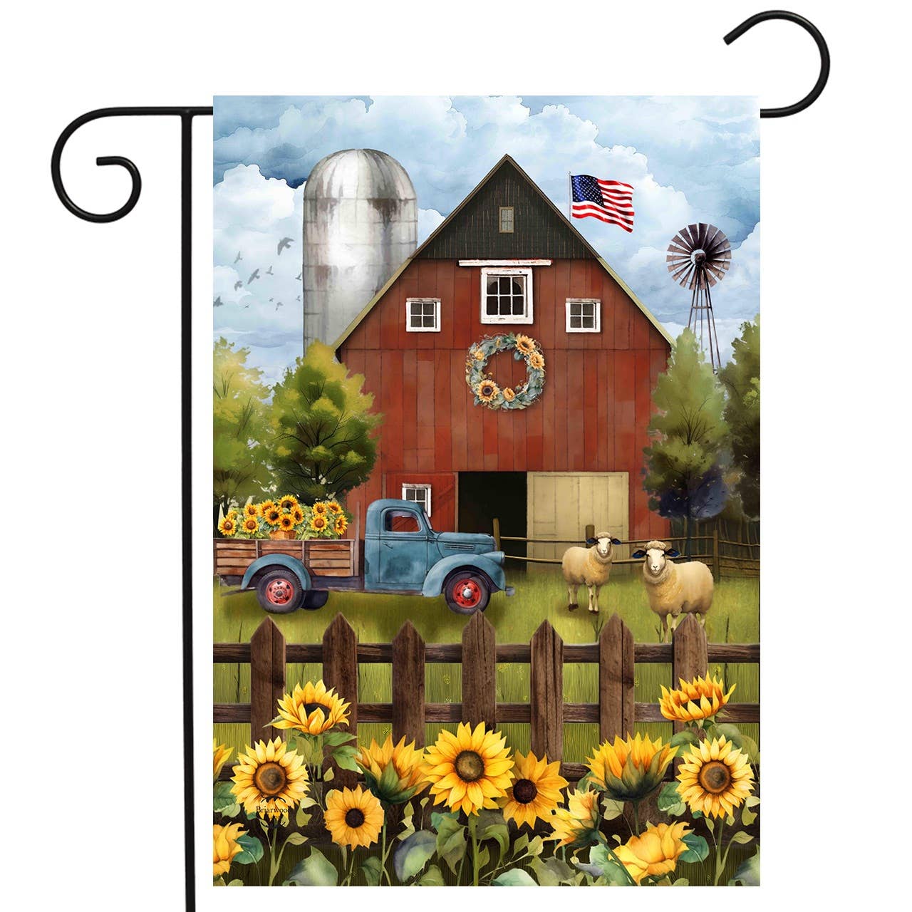 Briarwood Lane - Wholesale Flag - Sunflower Barn Garden Flag0