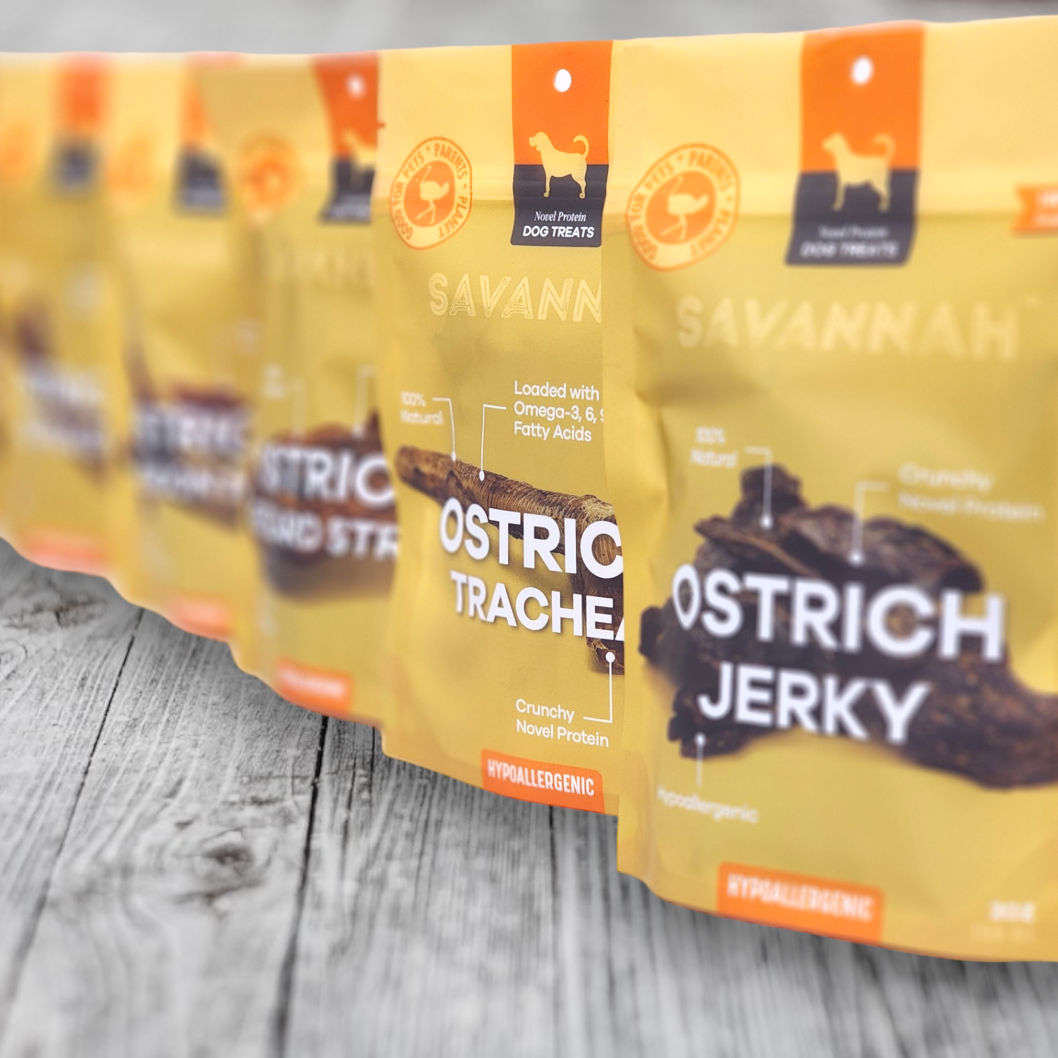 Savannah Pet Food - Vente Friandises – chien - Friandise protéinée à ingrédient unique pour chiens Ostrich Trachea3