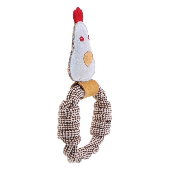 Outback Tails - Wholesale Pet rope toy – Dog - Country Tails Chicken Rope Ring Toy5