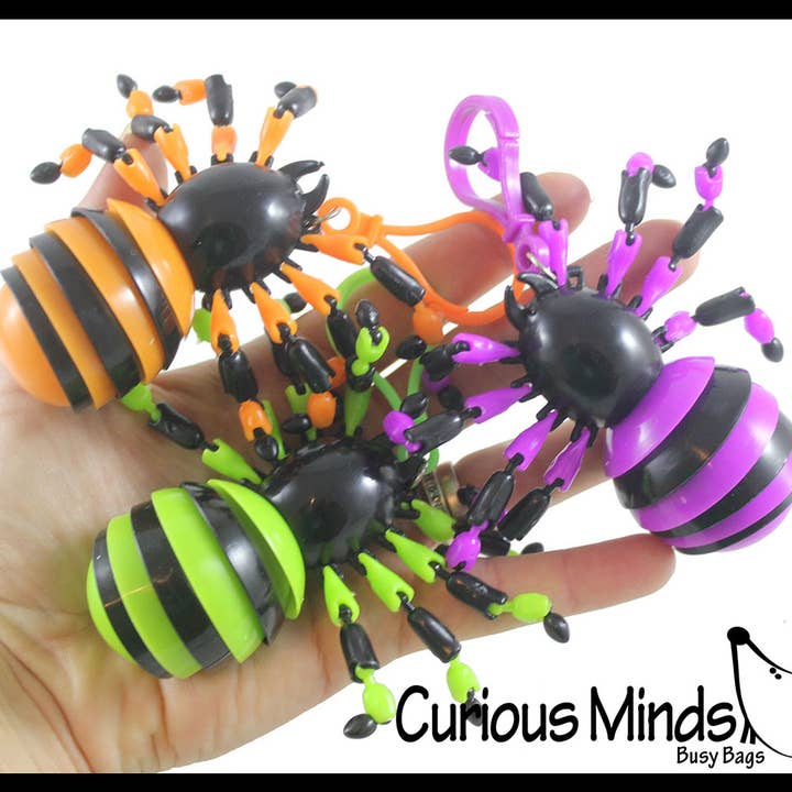 Curious Minds Toys - Wholesale Fidget Toy - Kids - 1 Wiggle Spider Fidget - Wiggle Articulated Jointed Moving H