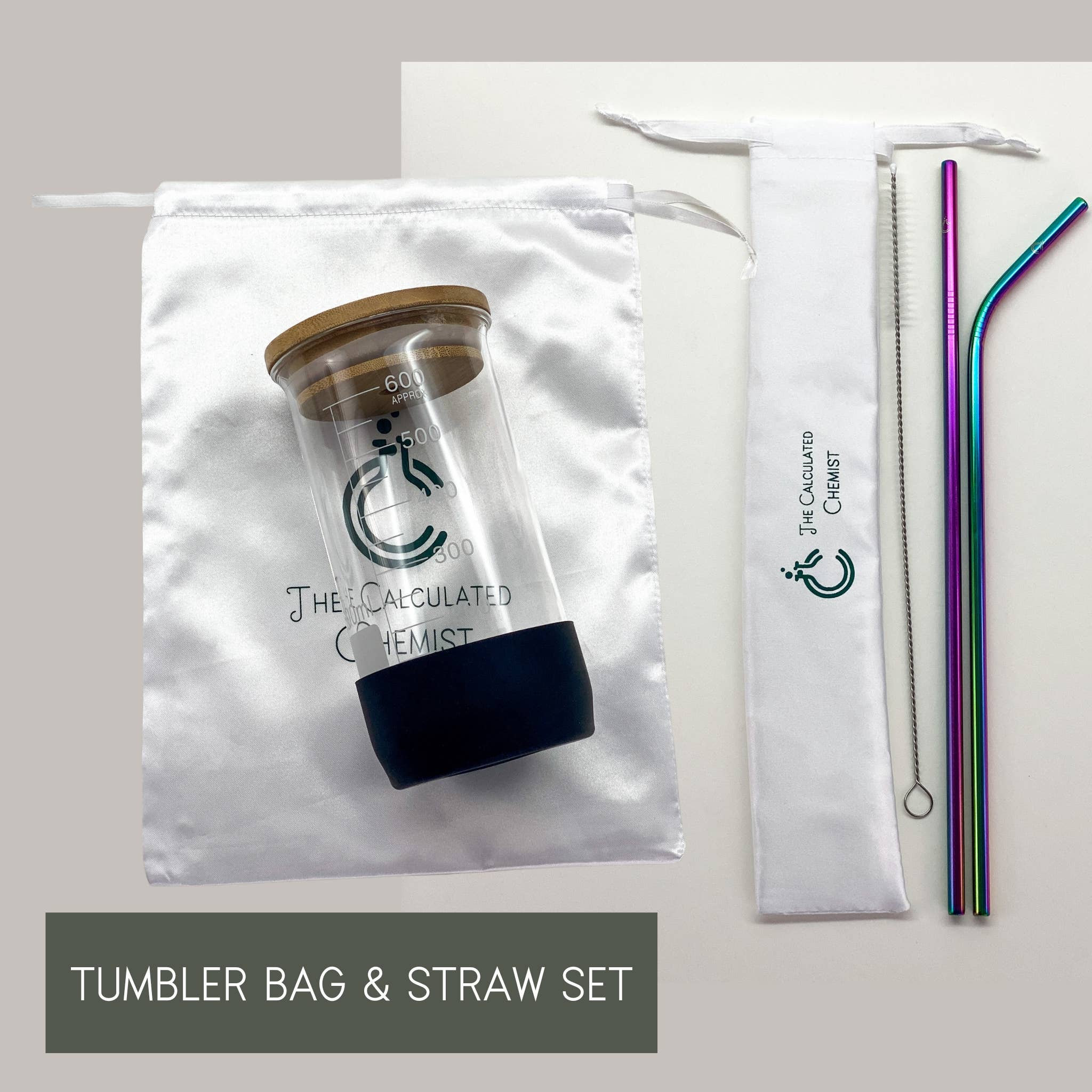 Wholesale Chemistry Beaker Drink Tumbler & Water Cup Reusable Straw Se