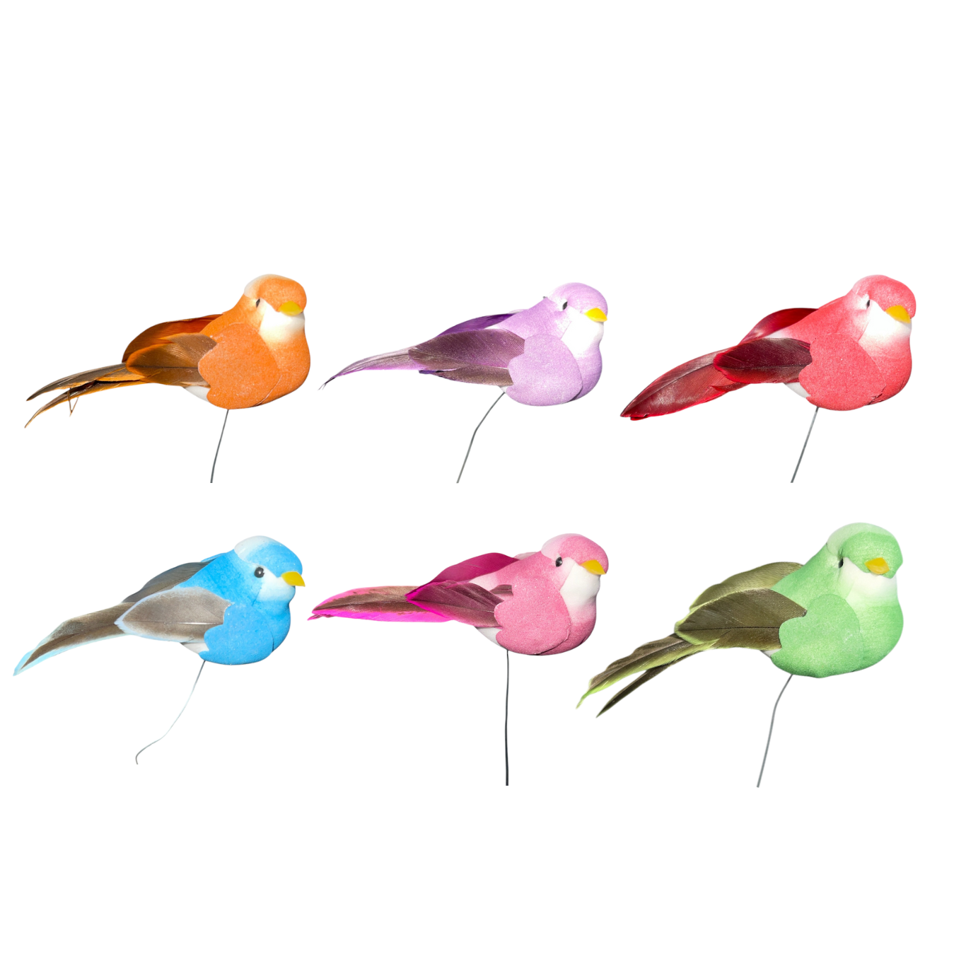 Thompson Wholesale - Wholesale Garden/Lawn Stake - Assorted Feathered Birds on Wire Picks (120 PC)6