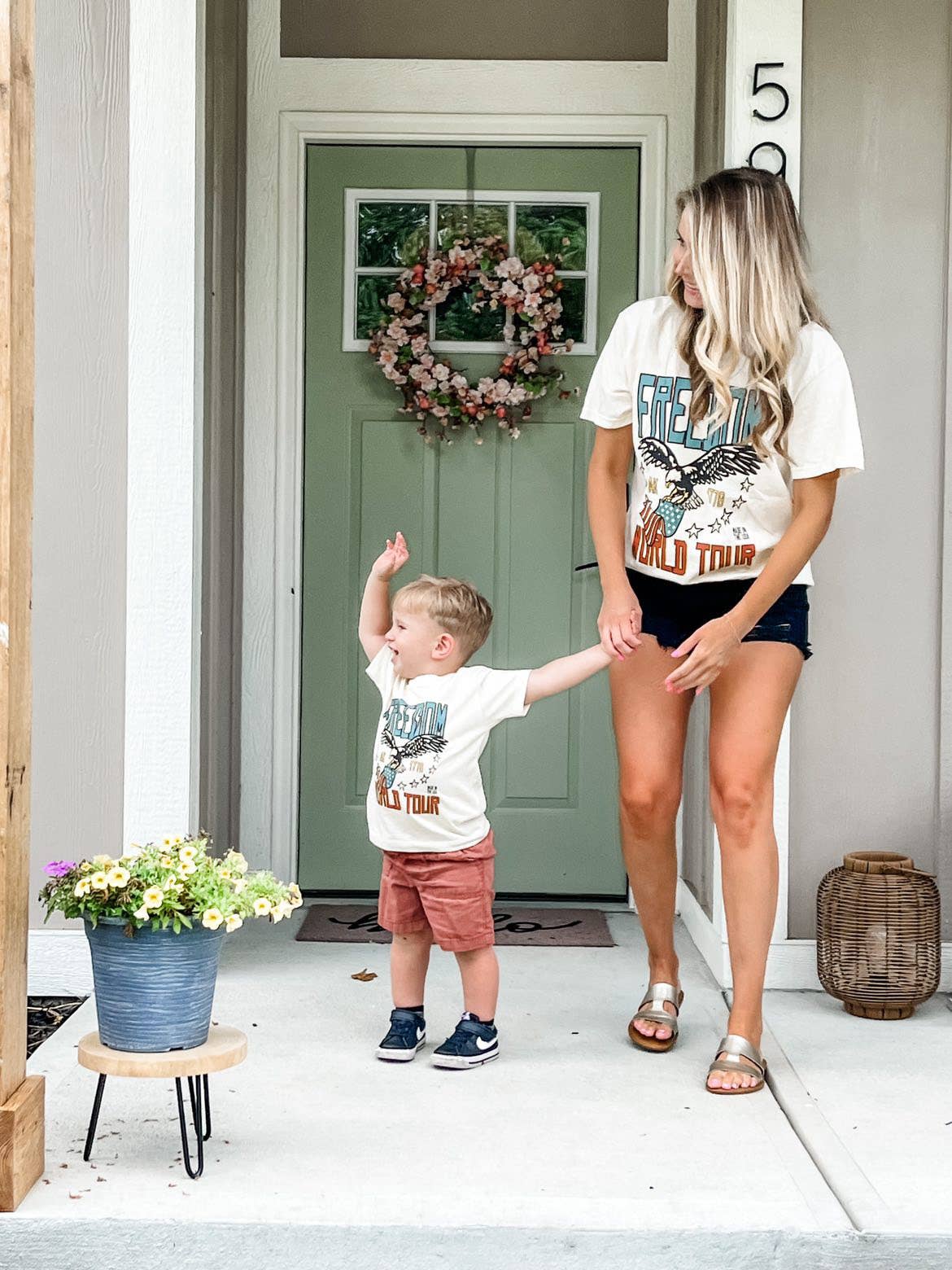 AK CLOTHING COMPANY, LLC - Wholesale Screen Printed T-Shirt - Kids - Freedom Tour Graphic Tee Mama + Mini2