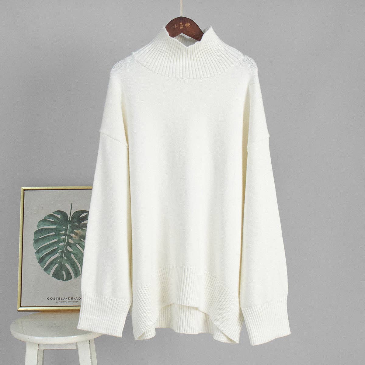 alberalkirk - Wholesale Knit Sweater - Women's - Solid High Neck Knit Sweater Women Multiple Colors N5A6010