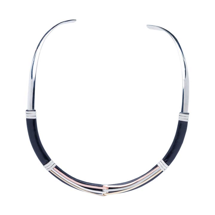 CL.MAR.7001 - Leather Necklace for wholesale by HPSilver, LLC