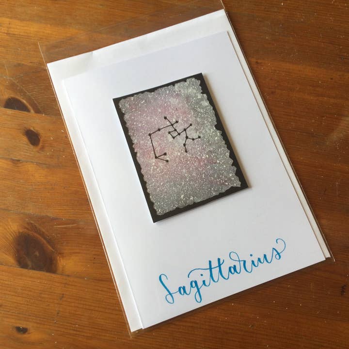 Fire Star Sign wenskaarten in aquarel voor wholesale door Earl Grey and Jeans
