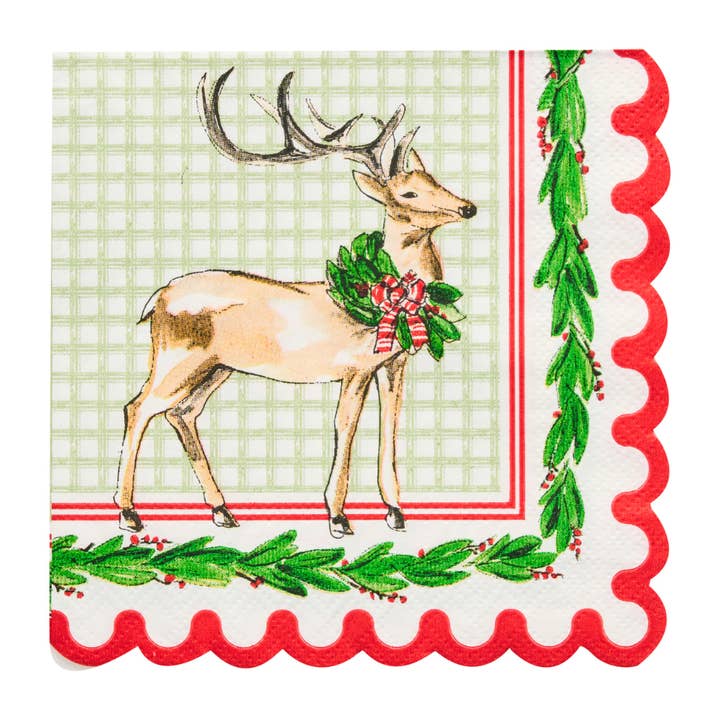 Holly Berry Cocktail Napkins/26pk for wholesale by Sophistiplate