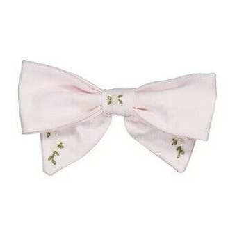 Kidiwi handmade - Wholesale Hair Clip - Kids - Bonnie-B, pale pink cotton twill embroidered hair clip0