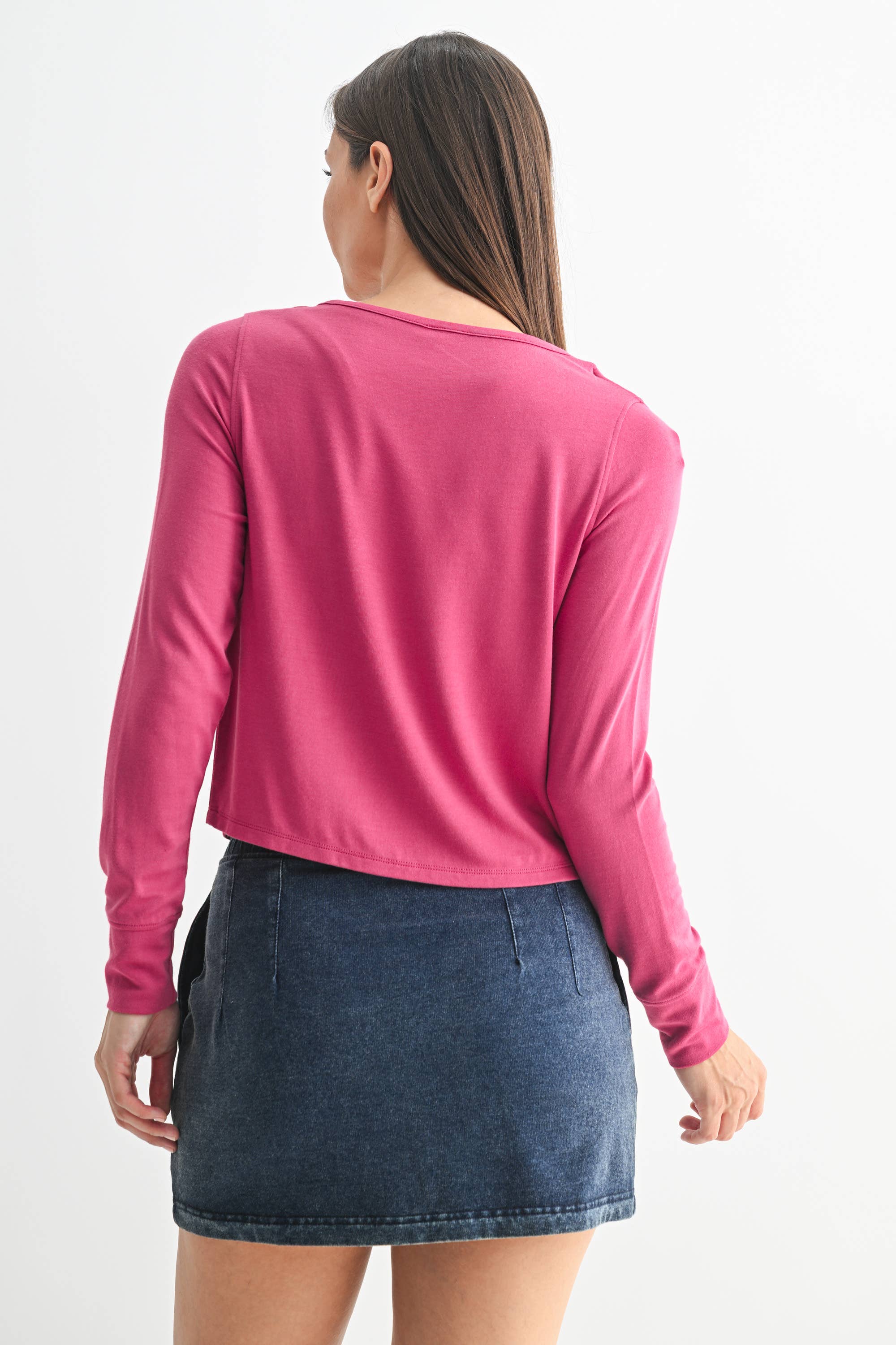 Mono B - Wholesale Sweatshirt - Women's - Charming Ballet Tie-Front Sweater2