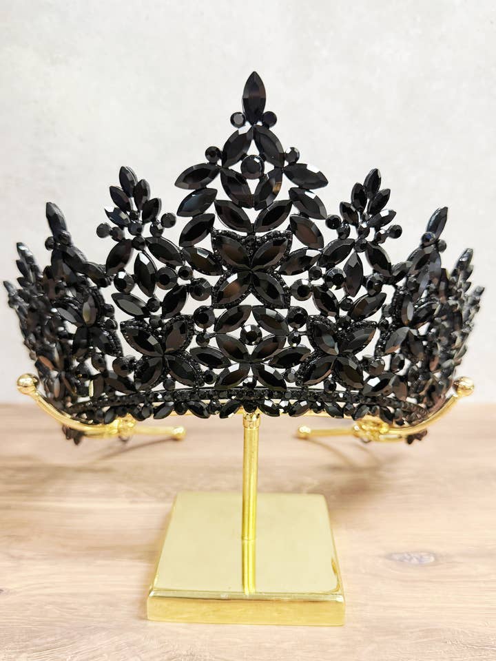 Couronne Noire Diamant, Couronne de Mariage Gothique, Costume de Cosplay pour la vente par Happy Dream Gifts