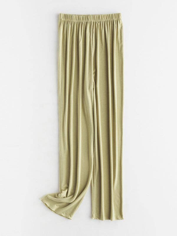 VividLux – wholesale Sleepwear set – Women's – Casual High-Low Solid Color V-Neck Pajama Set0