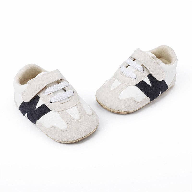 Kids Charm Online - Wholesale Crib Shoes - Baby - Cream N baby shoes w/ Velcro for easy on & off. YSA0510