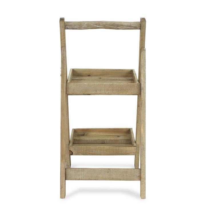 Cheungs Home Decor - Wholesale Free Standing Shelf - Alari 2 Tier Wood Folding Shelf | Display | Freestanding |3