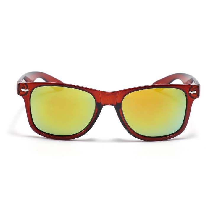 Armação Castanho Cronkhite, Lente Amarelo Pôr-Sol por atacado de Sock Harbor / Bigfoot Sock Co.