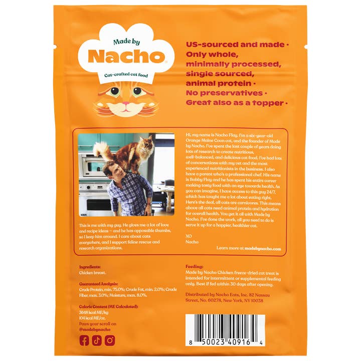 Made By Nacho - Wholesale Pet Treats - Cat - Freeze-Dried Chicken Breast Treats1