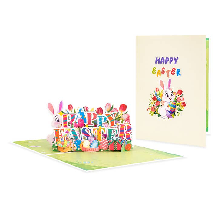 Happy Easter Peep 3D Pop-Up Greeting Card for wholesale by Sparkling Extras