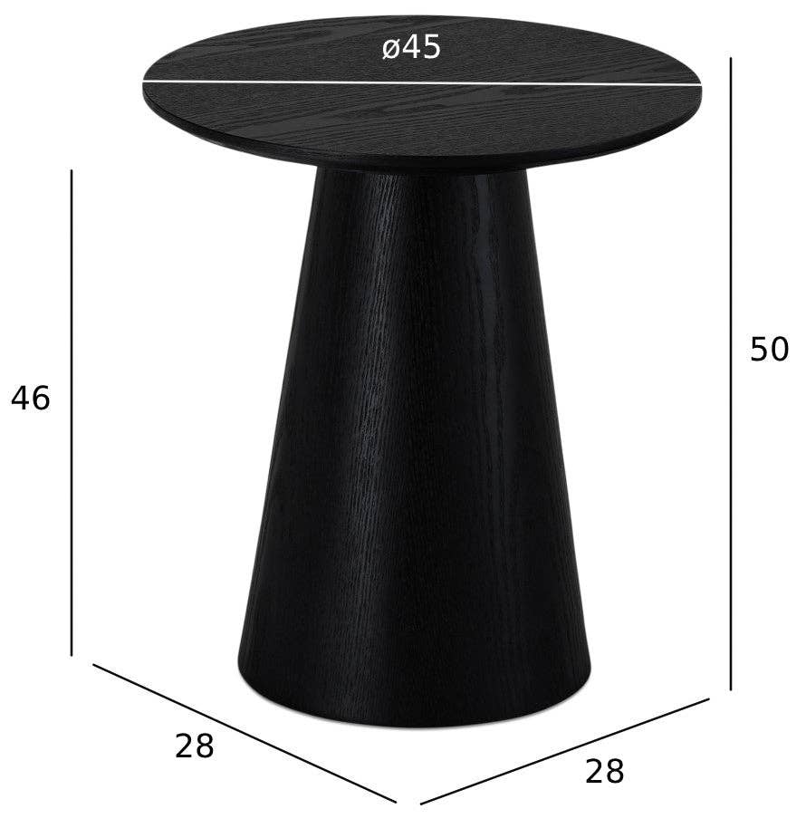 Furnhouse - Wholesale Coffee Table - Round Coffee Table Tango ø45x50 - Black Oak8