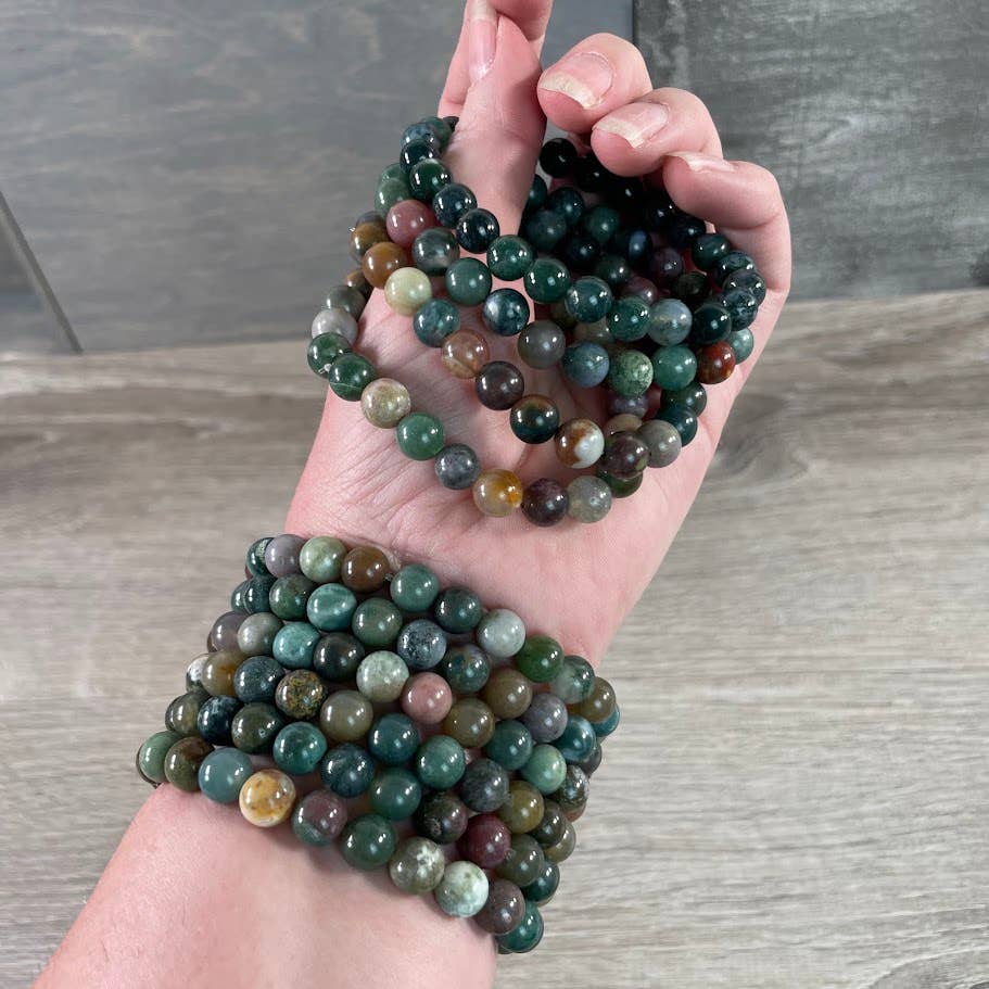 Keystone Crystals - Wholesale Beaded Bracelet - 8mm Round Gemstone Beaded Bracelets – Assorted Crystals Bulk5