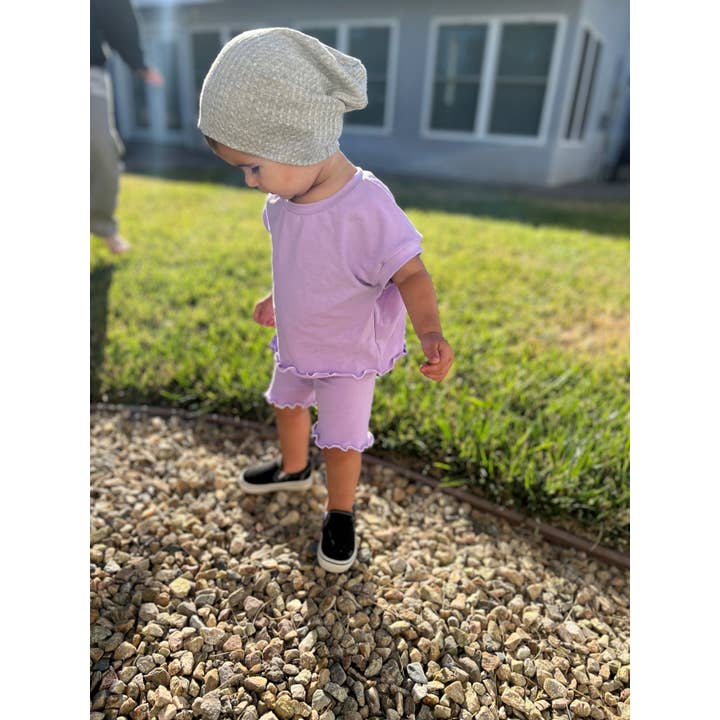 Kinder Slouchy Waffle Beanie für den Großhandel von Quirky Kid Handmade