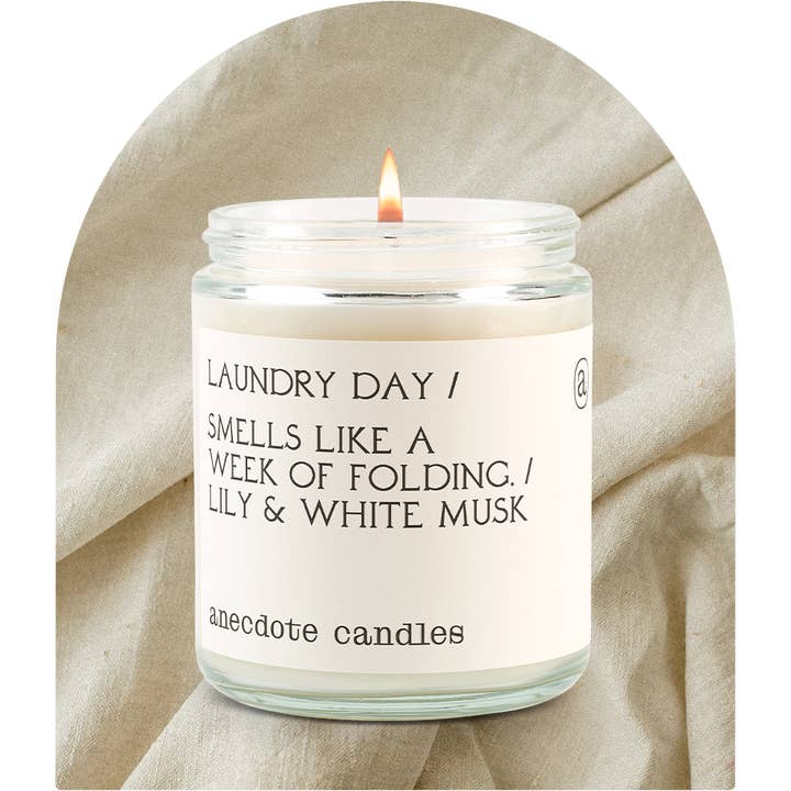 Anecdote Candles – Vela em jarro/copo por atacado – Vela Dia da Lavandaria (Lily & White Musk)5