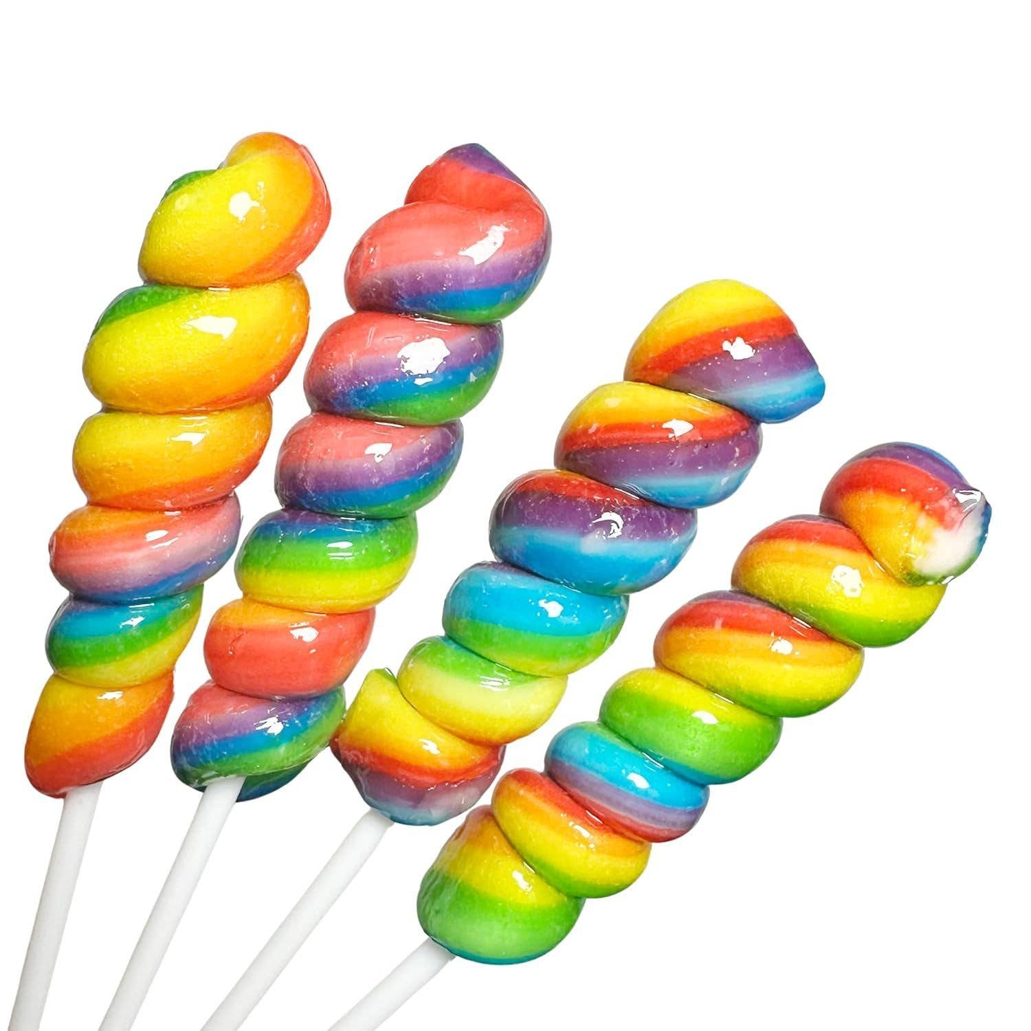 4E's Novelty - Wholesale Lollipop - 
36 Rainbow Twist Lollipops - Individually Wrapped0