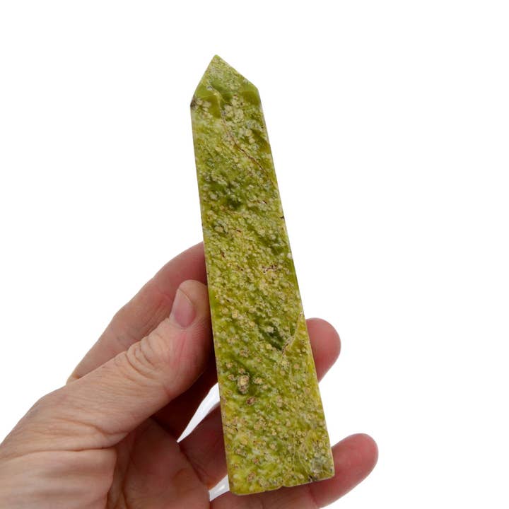 Kaia & Crystals - Wholesale Spiritual stone/crystal - Natural Serpentine Crystal Obelisk (100g - 300g)6