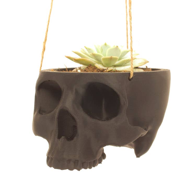 Skull Planter | Hanging Kit Included | 3D Printed Plant Pot | Indoor Plants | Decor for wholesale by LAYERSPACE